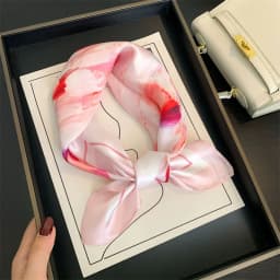 New 100% Natural Real Silk Scarf Fashion Women Summer Beach Small 53*53cm Neck Scarves Shawl Bandana Hijab Pashmina Poncho 2026