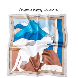 New 100% Natural Real Silk Scarf Fashion Women Summer Beach Small 53*53cm Neck Scarves Shawl Bandana Hijab Pashmina Poncho 2026