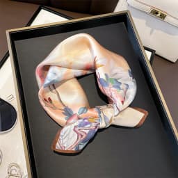 New 100% Natural Real Silk Scarf Fashion Women Summer Beach Small 53*53cm Neck Scarves Shawl Bandana Hijab Pashmina Poncho 2026