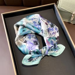 New 100% Natural Real Silk Scarf Fashion Women Summer Beach Small 53*53cm Neck Scarves Shawl Bandana Hijab Pashmina Poncho 2026