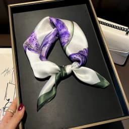 New 100% Natural Real Silk Scarf Fashion Women Summer Beach Small 53*53cm Neck Scarves Shawl Bandana Hijab Pashmina Poncho 2026