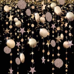 13ft Gold Twinkle Little Star Party Garlands Glitter Hanging Moon Stars Decorations Kids Birthday Baby Shower Ramadan EID Party