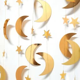 13ft Gold Twinkle Little Star Party Garlands Glitter Hanging Moon Stars Decorations Kids Birthday Baby Shower Ramadan EID Party