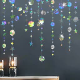 13ft Gold Twinkle Little Star Party Garlands Glitter Hanging Moon Stars Decorations Kids Birthday Baby Shower Ramadan EID Party