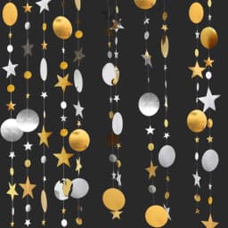 13ft Gold Twinkle Little Star Party Garlands Glitter Hanging Moon Stars Decorations Kids Birthday Baby Shower Ramadan EID Party