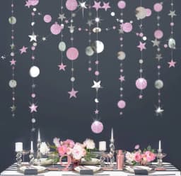 13ft Gold Twinkle Little Star Party Garlands Glitter Hanging Moon Stars Decorations Kids Birthday Baby Shower Ramadan EID Party