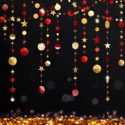 13ft Gold Twinkle Little Star Party Garlands Glitter Hanging Moon Stars Decorations Kids Birthday Baby Shower Ramadan EID Party