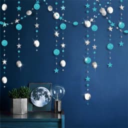 13ft Gold Twinkle Little Star Party Garlands Glitter Hanging Moon Stars Decorations Kids Birthday Baby Shower Ramadan EID Party