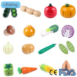 New Baby Magnet Chechele Montessori Educational 3D Vegetable Fruit Onion Wooden kitchen toy Coordination Toy for children Gifts