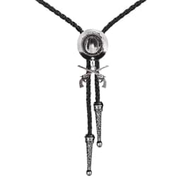 Western Cowboy Double Gun Hat Bolo Tie Riding Fashion Accessories Metal Bolo Tie