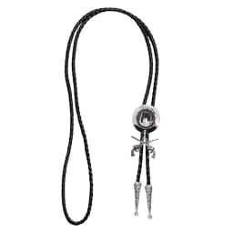 Western Cowboy Double Gun Hat Bolo Tie Riding Fashion Accessories Metal Bolo Tie