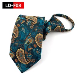 Zipper Tie Bowtie Wedding Classic Floral Striped Paisley Necktie For Men Women Zipper Pre-tied Black 7cm Tie For Gift Cravat