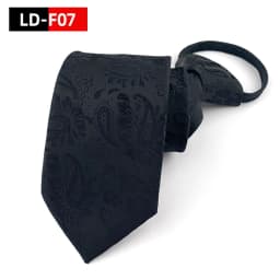 Zipper Tie Bowtie Wedding Classic Floral Striped Paisley Necktie For Men Women Zipper Pre-tied Black 7cm Tie For Gift Cravat
