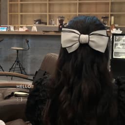 Korea Autumn Winter Black White Imitation Cashmere Bow Hairpin Small Fragrance Temperament Top Clip Hairpin Hair Accessories