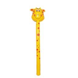 PVC Children's Inflatable Animal Head Long Stick Cow Rabbit Tiger Giraffe Avatar Balloon
