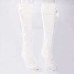 Women Winter Knitted Cotton Stocking Warm Thigh High Over the Knee Socks Fashion Twist Cable Crochet