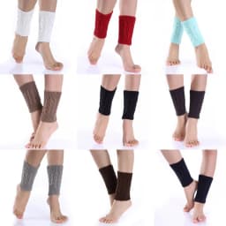 Women's Knitted Leg Warmer Winter Short Leg Warmers Boot Cuffs Fashion Thermal Ladies Legging Foot Warmer