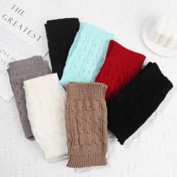 Women's Knitted Leg Warmer Winter Short Leg Warmers Boot Cuffs Fashion Thermal Ladies Legging Foot Warmer