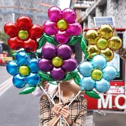 Five Petal Flower Aluminum Foil Balloon Five Leaf Grass Wedding Birthday Baby Shower Decoration Petal Helium Floating Balloon
