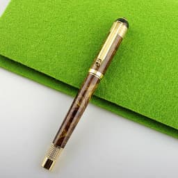 High Quality Exquisite Rollerball Pen with Smooth Refill, Fashion Marble Green Color Quality Writing Pen for Office Business