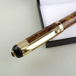 High Quality Exquisite Rollerball Pen with Smooth Refill, Fashion Marble Green Color Quality Writing Pen for Office Business