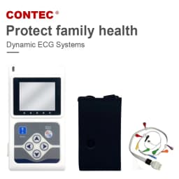 CONTEC 12 Channels Heart Rate TLC5000 24 Hours Holter Portable ECG device with LCD Display Monitoring EKG System CE