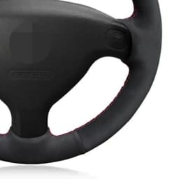 Hand-Stitched Car Steering Wheel Cover Anti-slip Black Genuine Leather Suede For Opel Astra (G) 1998-2004 Zafira (A) 1999-2005