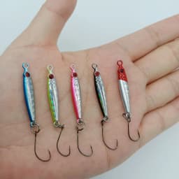 DUODUOYU 1PCS Mini  Metal Jig Spoon Fishing Lure 3g/5g  Fish Small Fish With Single Hook Sea Bass Fishing Lure