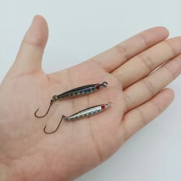 DUODUOYU 1PCS Mini  Metal Jig Spoon Fishing Lure 3g/5g  Fish Small Fish With Single Hook Sea Bass Fishing Lure