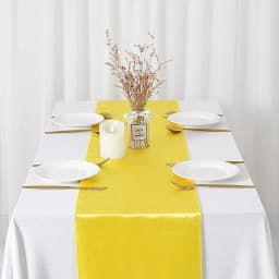 12x108 Inch Satin Wedding Table Runners for Wedding Banquet Table Decorations Bright Silk Smooth Spring Party Chair Sashes Bows
