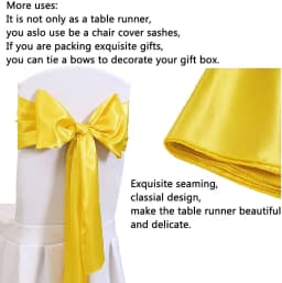 12x108 Inch Satin Wedding Table Runners for Wedding Banquet Table Decorations Bright Silk Smooth Spring Party Chair Sashes Bows