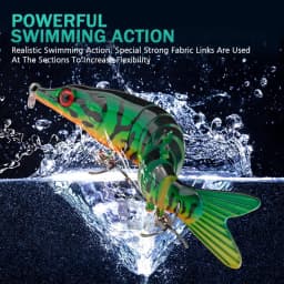 GOBASS 100mm/125mm Sinking Wobblers For Pike Fishing Lures 8 Segment Multi Jointed Swimbait Hard Artificial Lures For Fishing