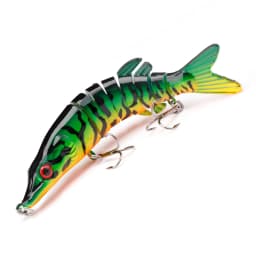 GOBASS 100mm/125mm Sinking Wobblers For Pike Fishing Lures 8 Segment Multi Jointed Swimbait Hard Artificial Lures For Fishing