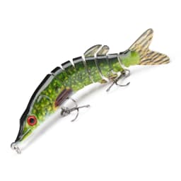GOBASS 100mm/125mm Sinking Wobblers For Pike Fishing Lures 8 Segment Multi Jointed Swimbait Hard Artificial Lures For Fishing