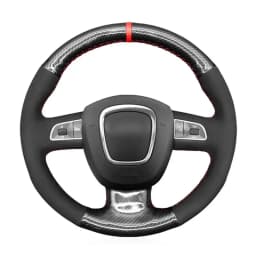Customized Original Car Steering Wheel Cover Non-slip Suede Leather Braid For Audi A3 (8P) A4 (B8) A5 A8 A8 L Q7 RS 4 S4 S5 S6