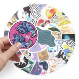 10/30/50pcs Twelve Constellations Zodiac Graffiti Stickers Skateboard Laptop Phone Guitar Fridge Waterproof Sticker for Kids
