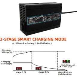 14.6V 10A Charger Smart Aluminum Case Is Suitable For 4S 12.8V Outdoor LiFePO4 Battery Electric Car Safe And Stable OHRIJA