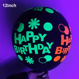 4.4meter Neon Paper Birthday Pennant Banner Hanging Decors for Birthday Glow Party Wedding Decorations Black Light Reactive UV