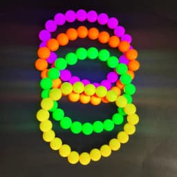 4.4meter Neon Paper Birthday Pennant Banner Hanging Decors for Birthday Glow Party Wedding Decorations Black Light Reactive UV