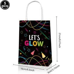 4.4meter Neon Paper Birthday Pennant Banner Hanging Decors for Birthday Glow Party Wedding Decorations Black Light Reactive UV