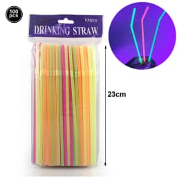 4.4meter Neon Paper Birthday Pennant Banner Hanging Decors for Birthday Glow Party Wedding Decorations Black Light Reactive UV