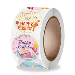 100-500pcs 1inch Cute Happy Birthday Stickers Gift Packaging Sealing Label Scrapbooking Stickers DIY Party Decoration Kids Toys