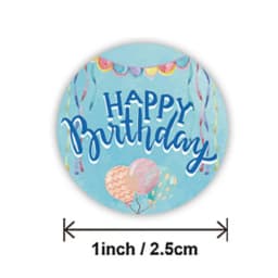 100-500pcs 1inch Cute Happy Birthday Stickers Gift Packaging Sealing Label Scrapbooking Stickers DIY Party Decoration Kids Toys