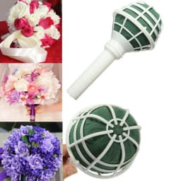 Bridal Wedding Festival Flower Decor Bouquet Foam Holder Handle Base Bedroom Decor DIY Gift Gadgets Fashion Party Supplies