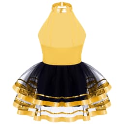Halter Sequins Ballet Tutu Dress Kids Girls Latin Jazz Modern Dancing Costume Gymnastics Leotard Unitards Performance Dancewear