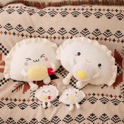 ZU Cute Home Decor Sofa Hug Pillow Steamed Stuffed Rice Bao Bun Plush Toy Funny Face Food Soft Soup Dumplings Kids Girl Gift