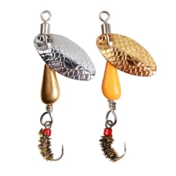 5cm/2.7g Rotating Sequin Fly Fishing Lure Okin Fly Hook Eccentric Pendant Long Throw Metal Spinner Bait Spoon Wobbler Lures