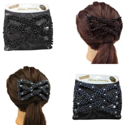 Magic Hair Comb DIY Retro Metal woman Hair Accessories Pearl Elastic Beaded Claw Hairpin Hairstyle Ponytail Hair Headwear Tool