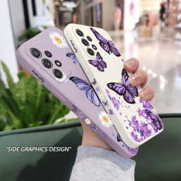 Purple Butterflies Case For Samsung A56 A54 A36 A34 A26 A24 A17 A16 A14 A73 A53 A33 A13 A72 A52 A32 A15 A25 A35 A22 A07 A06