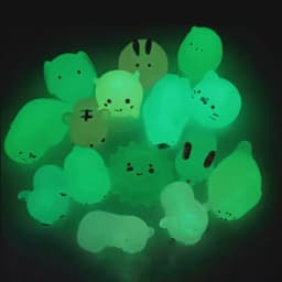 5-50Pcs NEW Glow Kawaii Toys Cute Animal Antistress Decompression Mochi Toy Soft Sticky Squishi Stress Relief Funny Gift Toys